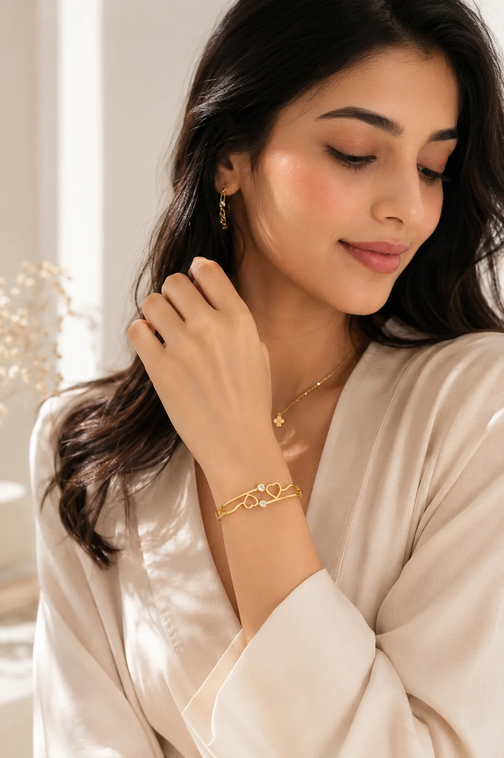 Twin Heart Open Cuff